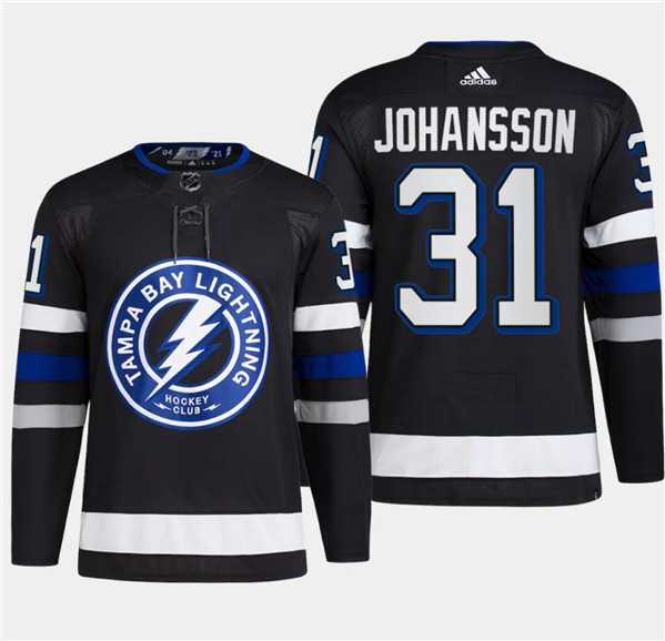 Men%27s Tampa Bay Lightning #31 Jonas Johansson Black 2024 Stadium Series Stitched Jersey Dzhi->tampa bay lightning->NHL Jersey